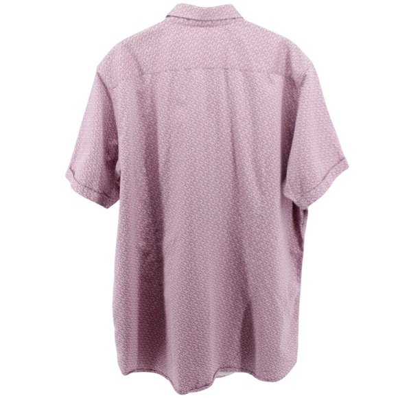 Ted Baker Purple Leaf Print Casual Button Down Shirt Country Club Summer Size S - Picture 5 of 9